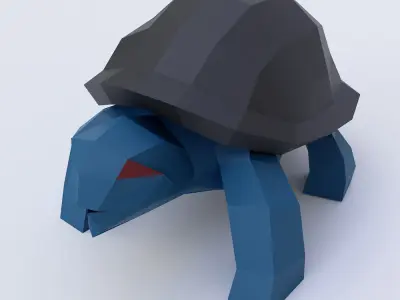 Old turtle 3d model  Low-poly 3D model