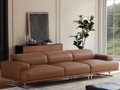 Mid Century interior scene 3D model