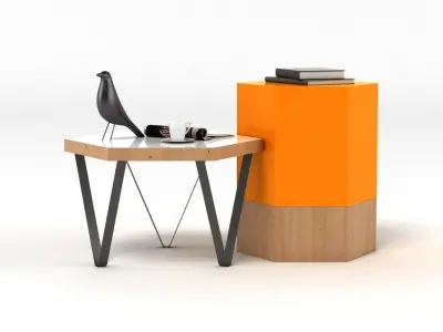 Contemporary Side Table 10 3D model
