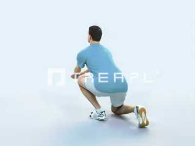 Romance 03F Volleyball Digging Sports Man Low-poly 3D model