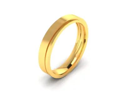 Band 3dm Render Details gold wedding ring for men 3D print model