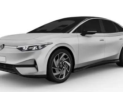  Volkswagen ID7 2024 Low-poly 3D model