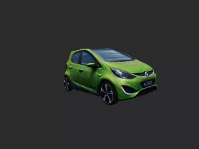 Modern Car low poly 3D model by natan-wenzel