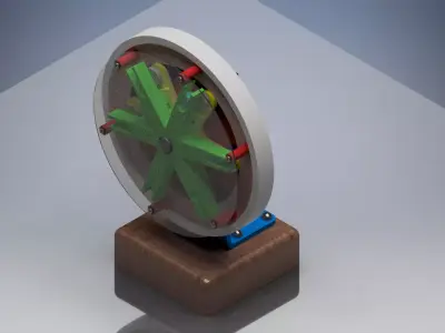 SELF PROPPELLED FLYWHEEL STEAM ENGINE 3D print model