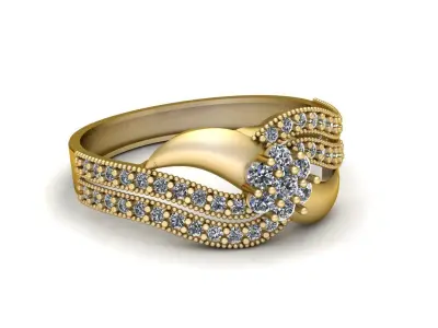 Luxury Diamond Ring 3d Printable model 3D print model