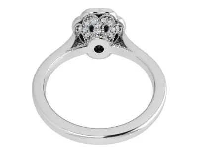 Flower Diamond Ring 3665 3D print model