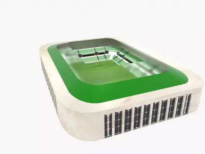 Soccer Stadium Low-poly 3D model