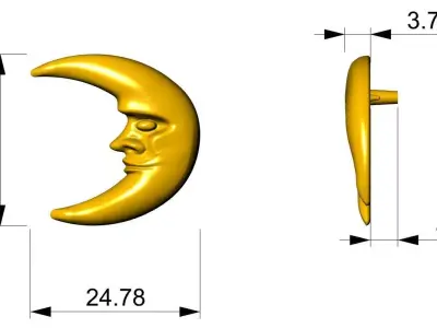  Moon Shoe Ornament 3D print model