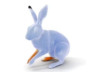 Realistic Rabbit D Model Pack Low-poly 3D model