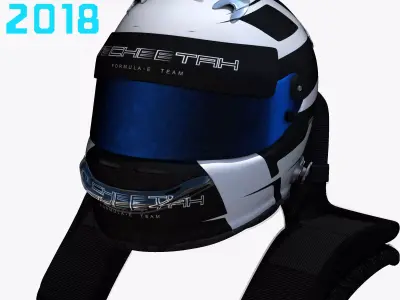 Lotterer helmet 2017 2018 Low-poly 3D model