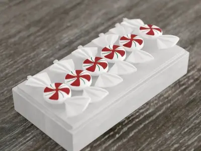 White Plastic Holiday Shaped Ornament 3D model