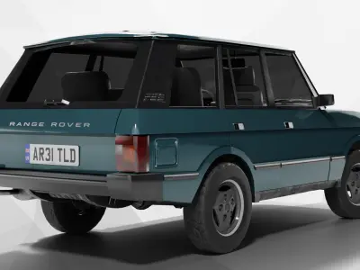 Range Rover Classic With Interior Low-poly 3D model