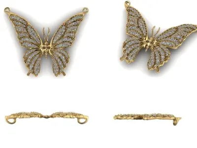 Butterfly pendant 3D model