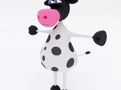 Cow cartoon animal 3d model  3D model