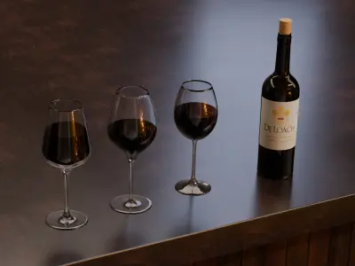 Luxury Wine Glass Pack 3D model