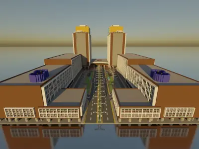 Simon Bolivar Center 3D model