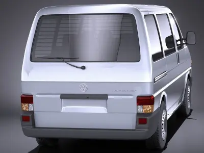 Volkswagen T4 Multivan Eurovan 1990-2003 VRAY 3D model