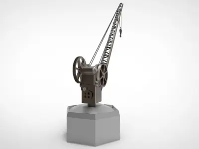 old harbour crane 3D model