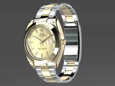Rolex Oyster Perpetual Datejust Low-poly 3D model