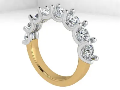 Diamond Band Ring 3703 3D print model