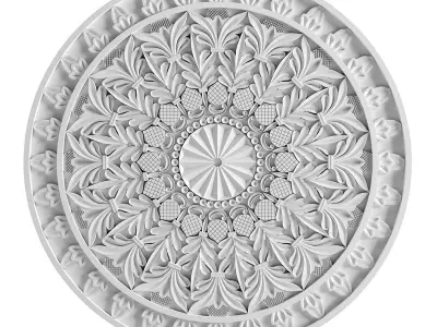 Rosette ornament 3D model