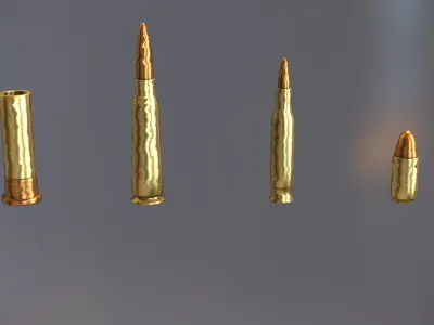 Paint Poly - Ammunition - Game Ready Low-poly 3D model