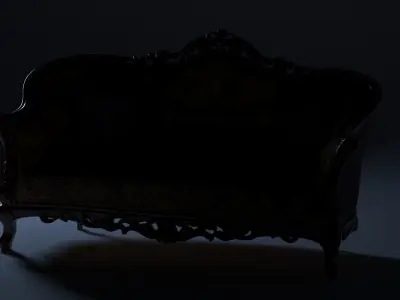 Sofa ornament Low-poly 3D model