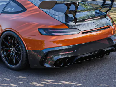 Realistic Race Track Low-poly 3D model