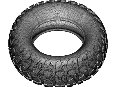 Automotive Heavy Truck Tyre 3D print model