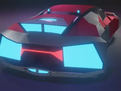 Bugati futuristic car 3D model