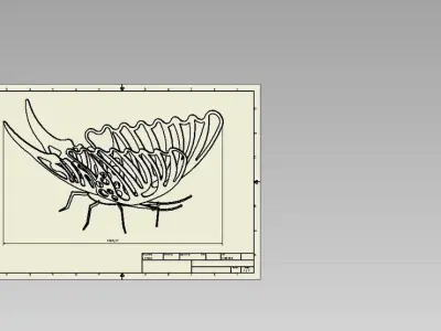 Sheet metal butterfly Free 3D model