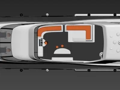  Luxury Yacht Watercraft 3D Model 3D model