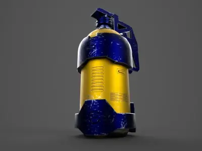 scifi extinguisher  lowpoly Free low-poly 3D model