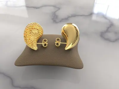 Bottega Veneta Drop Earrings Size pack 3D print model