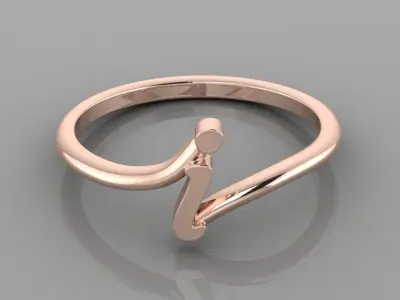 Alphabet Ring I 3D print model purchase