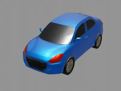 Maruti Dzire Car  Low-poly 3D model