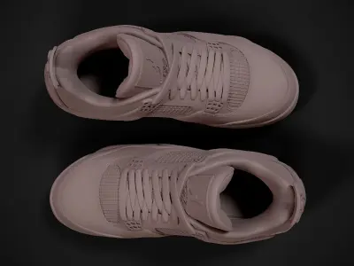 Air Jordan4-retro sneaker-v2-3d printable 3D print model