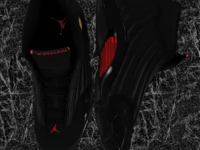 AIR JORDAN 14 LAST SHOT 3D SHOES Low-poly 3D model