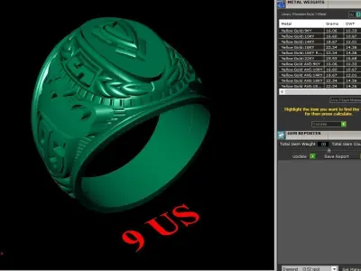 Luxury Men Rings Designs 6MR099 3D print model