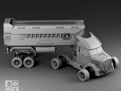 Futuristic Truck 3D print model