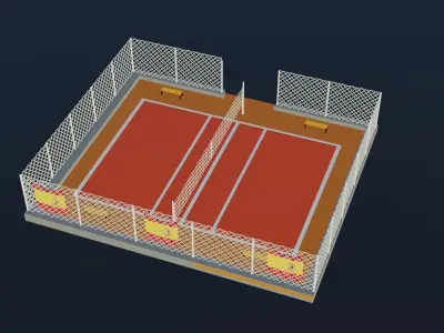  Volleyball Stadium - Spain Low-poly 3D model