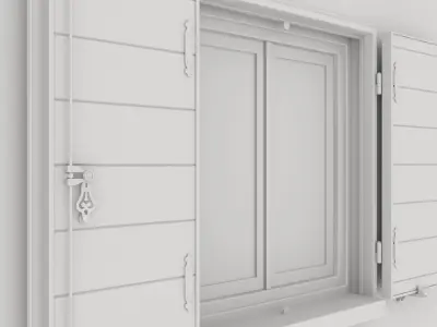 Exterior Aluminium Shutter 3D model V3 3D model 3D model