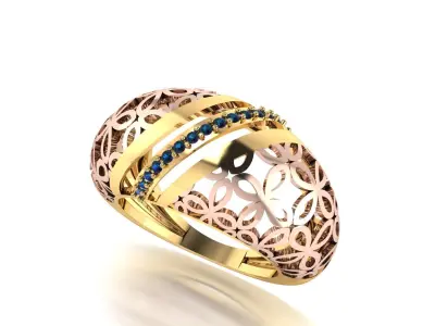 Women JEWELRY RING Engagement Ring Luxury Ring 3D print mode 3D print model