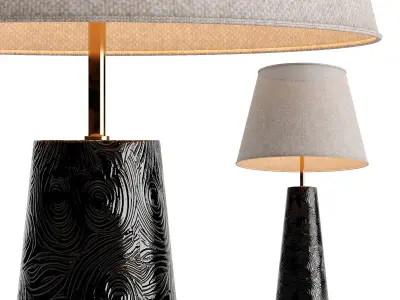 Table lamp Wave Low-poly 3D model