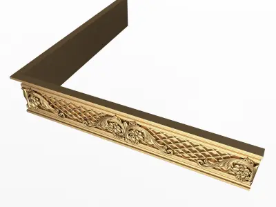 Cornice Decoration Molding 014 270 Degree Low-poly 3D model