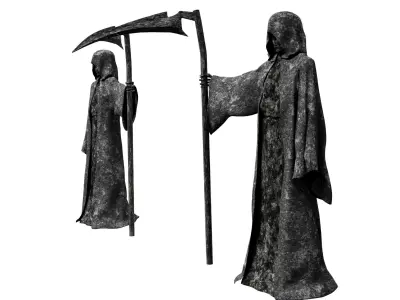 Grim Reaper Sculpture Low-poly 3D model