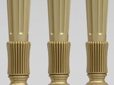 Carved Baluster 3D model 2