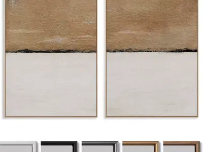 Abstract Painting Frame set 3D model 38