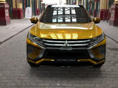mitsubishi eclipse cross yellew  3D model