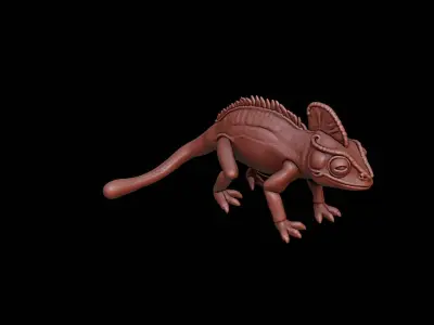 Chameleon Animal Sculpture 3D print model buy